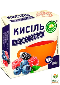 Кисіль зі смаком Лісової ягоди ТМ "Ласочка" (брикет) 180г1