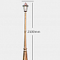 Світильник LEMANSO вуличний висота 2,2 м 1 ліхтар 100Вт ант. золото PL1101 (33074) купить