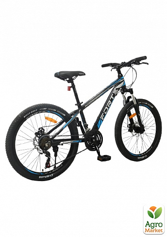 Велосипед FORTE FIGHTER розмір рами 15" розмір коліс 24" дюйма чорно-синій (117102) - фото 5
