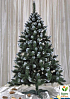 Новогодняя елка искусственная "Сказка Заснеженная" высота 150см (пышная, зеленая) Праздничная красавица!