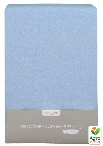 Простынь махровая на резинке Home Line (голубая) 160х200х20см 155229
