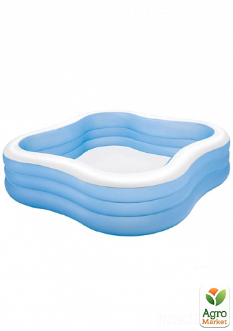 Дитячий надувний басейн "Сімейний" синій 229х229х56 см ТМ "Intex" (57495)