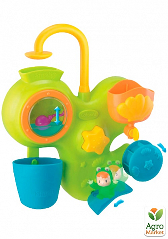 Іграшка для ванни Cotoons "Водні розваги", з басейном, акваріумом та жабою, 12міс.+ Smoby Toys