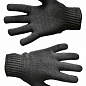 Перчатки вязаные черные двойные, L, (540), (Украина) №16-034