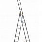 Алюминиевая трехсекционная профессиональная лестница 3*12 ТМ ТЕХПРОМ P3 9312