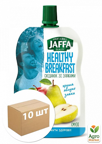 Смузи из груш и яблок перетертых со злаками ТМ "Jaffa" DP 0.120 л упаковка 10 шт 