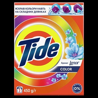 TIDE Автомат пральний порошок Color Lenor Touch of Scent 450г