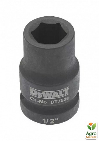Головка торцева ударна "IMPACT" DeWALT 1/2 "х 19 мм, шестигранна DT7537 ТМ DeWALT