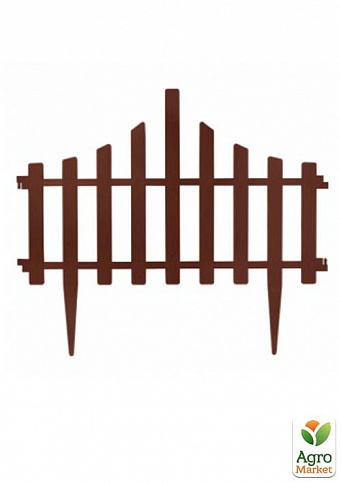 Набор ограждение для газона "Заборчик" (4в1) темно-коричневый (1996)