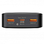 Дополнительный внешний аккумулятор повербанк Baseus Bipow Digital Display Power Bank 20000 mAh 20W черный