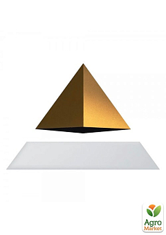 Левитирующая пирамида FLYTE, белое основание, золотистая пирамида (01-PY-WGD-V1-0)1