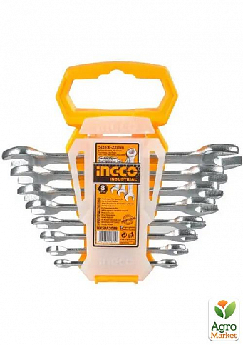 Комплект гайкових ключів комбінованих двосторонніх 6–22 мм INGCO INDUSTRIAL
