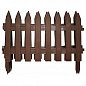 Декоративный пластиковый забор темно-коричневый высота 35см, длина 3.2 м, 7 секций купить