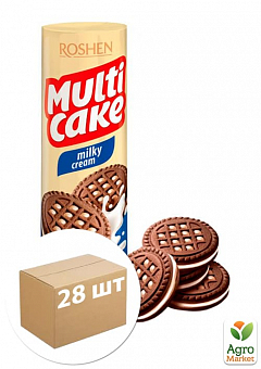 Печиво-сендвіч (молочний крем) ККФ ТМ "Multicake" 180г упаковка 28шт2