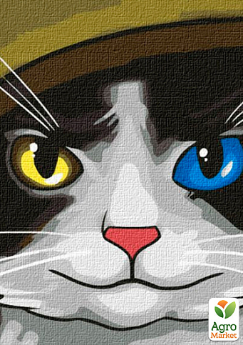 Картина за номерами - Войовничий котик Ідейка KHO4393 - фото 2