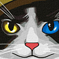 Картина по номерам - Воинствующий котик Идейка KHO4393 купить