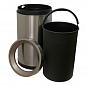Ведро для мусора JAH 15 л круглое серебряный металлик без крышки с внутренним ведром (7040) купить