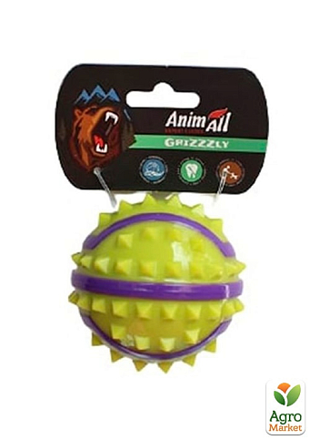 ЭнимАлл GrizZzly Игрушка для собак мяч с шипами М (0197270)