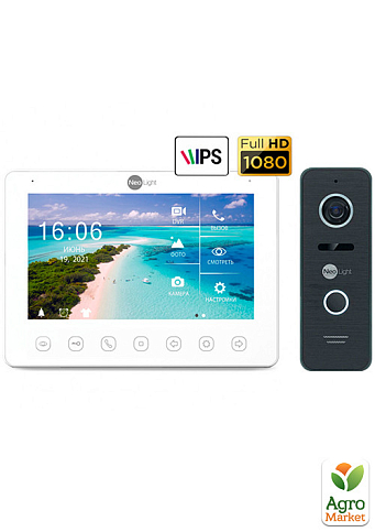 Комплект видеодомофона NeoKIT HD+ Black