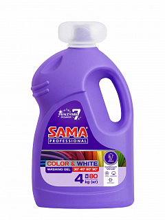 Гель універсальний для прання кольорових та білих тканин ТМ "SAMA Professional" "Color & White" 4000 г2