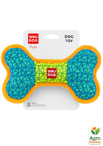 Іграшка для собак WAUDOG Fun, "Кістка", Ш 20 см, Д 12 см блакитний (62082) - фото 2