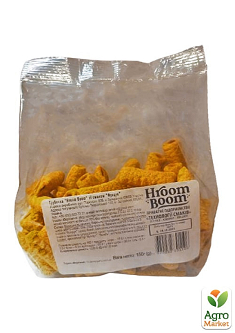 Трубочки кукурузные со вкусом фундука TM "Hroom Boom" 150 г упаковка 14 шт - фото 2