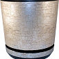 Вазон декоративный "Мрамор серебряный" TM "Plastidea" высота 21см, диаметр 21см