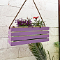 Ящик декоративный деревянный для хранения и цветов "Жиральдо" д. 44см, ш. 17см, в. 17см. (лиловый с длинной ручкой) купить