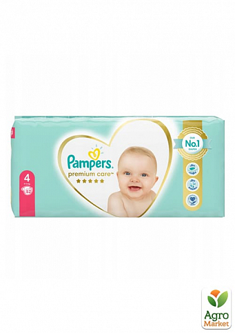 PAMPERS Дитячі підгузки Premium Care Розмір 4 Maxi (9-14 кг) Мега Упаковка 104 шт