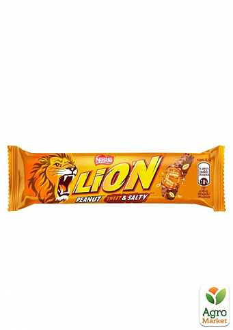 Батончик шоколадний Lion ТМ "Nestle" (арахіс та солона карамель) 40г упаковка 48шт - фото 2