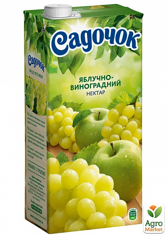Нектар яблочно-виноградный ТМ "Садочок" 1,93л упаковка 6шт - фото 2