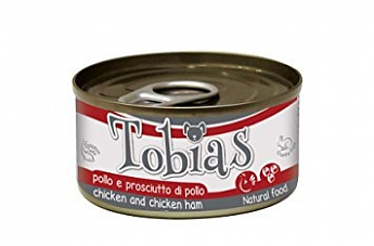 Корм консервований Тобіас консерви для собак Курка і куряча шинка 85 г (1278140)