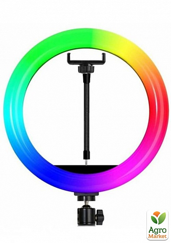 Кольцевая Светодиодная Лампа Цветная (Мультиколор) RGB MJ26 26 См