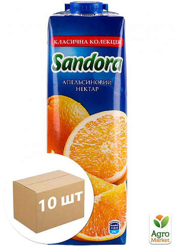 Сік апельсиновий ТМ "Sandora" 1 л упаковка 10шт