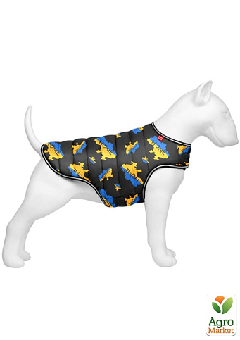 Куртка-накидка для собак WAUDOG Clothes, малюнок "Дім", M, А 37 см, B 52-62 см, С 37-46 см (504-0230)
