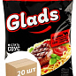 Локшина швидкого приготування (яловичина+ соус "Томат з базиліком") ТМ "Glads" 75г упаковка 20шт