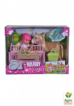 Ляльковий набір Еві "Холідей. Конюшня" з конем та аксесуарами, 3+ Simba Toys2