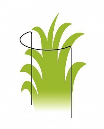 Опора для растений ТМ "ORANGERIE" тип С (зеленый цвет, высота 400 мм, кольцо 260 мм, диаметр проволки 5 мм)