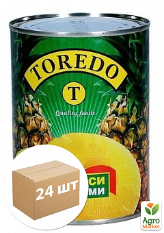 Ананаси (кільця) ТМ "Торедо" 580мл упаковка 24шт1