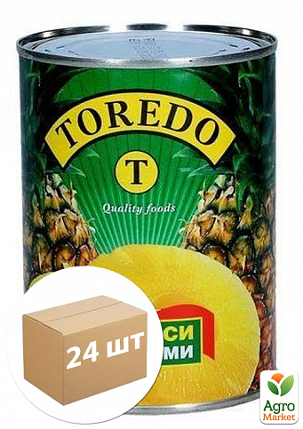Ананасы (кольца) ТМ "Торедо" 580мл упаковка 24шт