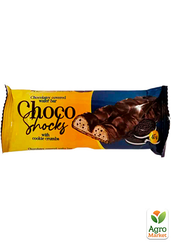 Вафлі зі шматочками печива ТМ "Choco-Shocks" 45г