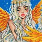 Алмазна мозаїка без підрамника - Казковий ангел з голограмними стразами (АВ) AMC7646