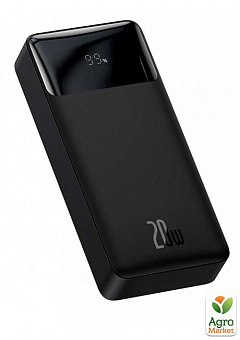 Дополнительный внешний аккумулятор повербанк Baseus Bipow Digital Display Power Bank 20000 mAh 20W черный2