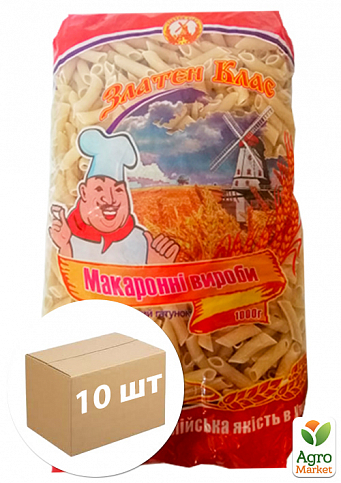 Макароны (перья) ТМ "Златен класс" 1 кг упаковка 10шт