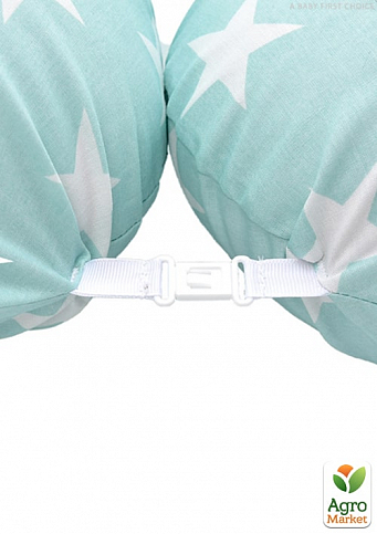 Подушка для вагітних та годування ТМ PAPAELLA 30х190 см + карабін зірка біла на ментолі - фото 3