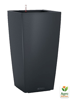 Умный вазон с автополивом Lechuzа Cubico color 40, серый (13158)2