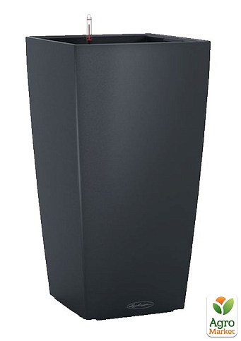 Умный вазон с автополивом Lechuzа Cubico color 40, серый (13158)