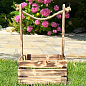 Ящик декоративный деревянный для хранения и цветов "Бланш" д. 25см, ш. 17см, в. 13см, высота с ручкой 40см. (обожжённый с деревянными ручками) цена