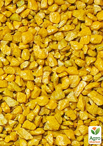 Цветные декоративные камни "Желтые" фракция 5-10 мм 1 кг - фото 2