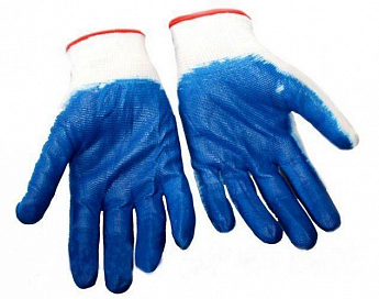 Перчатки стрейч садовые (синие)